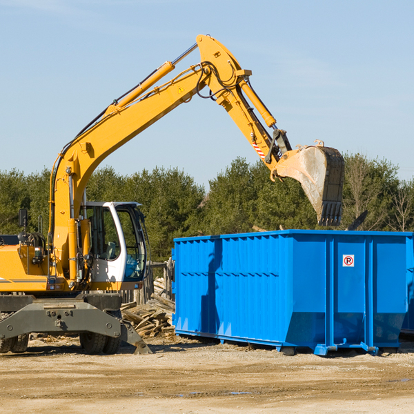 are there any restrictions on where a residential dumpster can be placed in Barker TX